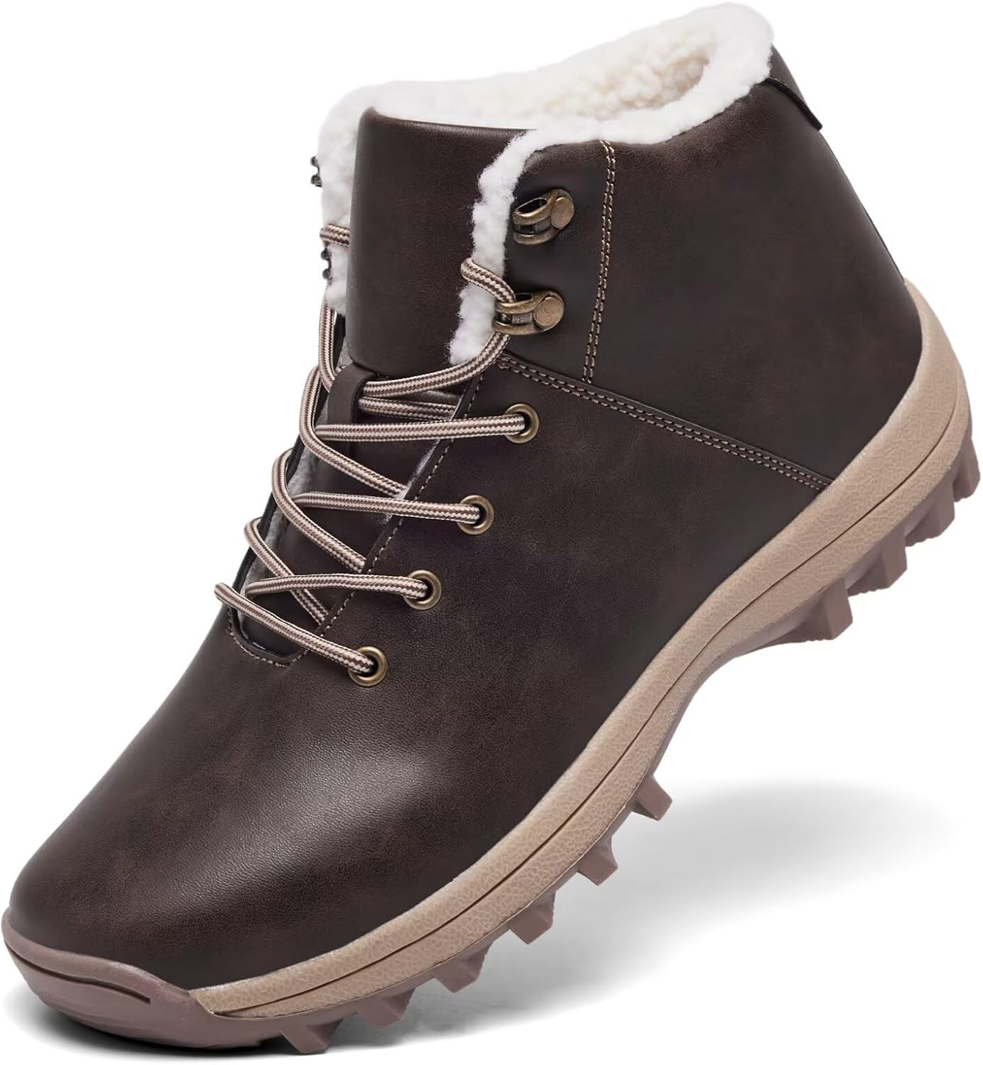 Mens Winter Warm Snow Boots for Hiking and Work - Water Resistant
