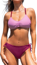 CUPSHE Women's 2 Piece Bikini Set with Reversible Bottom (Style NHNG)