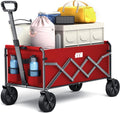 Collapsible Foldable Wagon - Lightweight Utility Cart for Travel