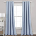 Insulated Grommet Blackout Curtain Panels 52in x 84in - Blue Moon