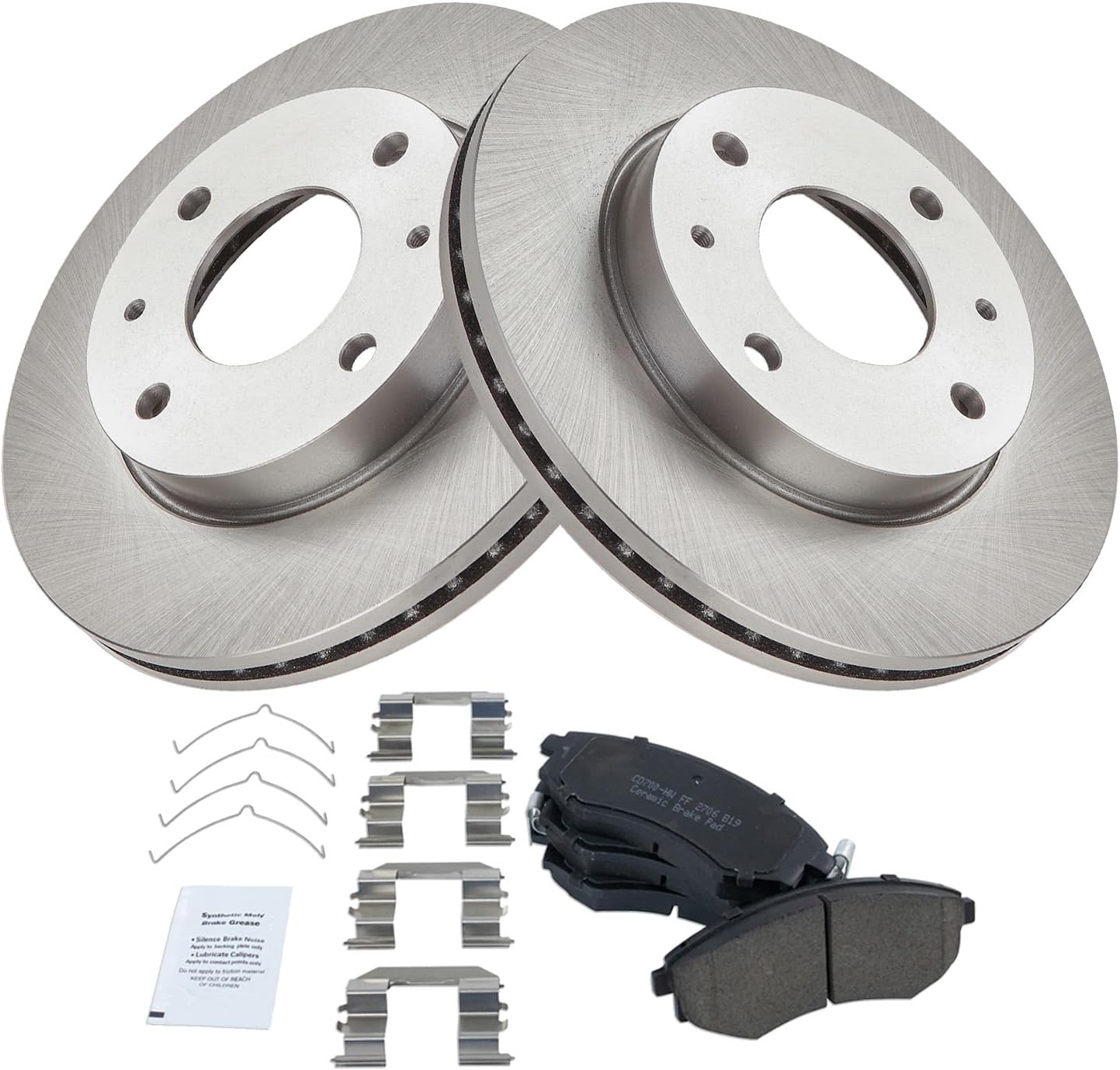TRQ Front Brake Pad & Rotor Kit for Hyundai Elantra & Sonata