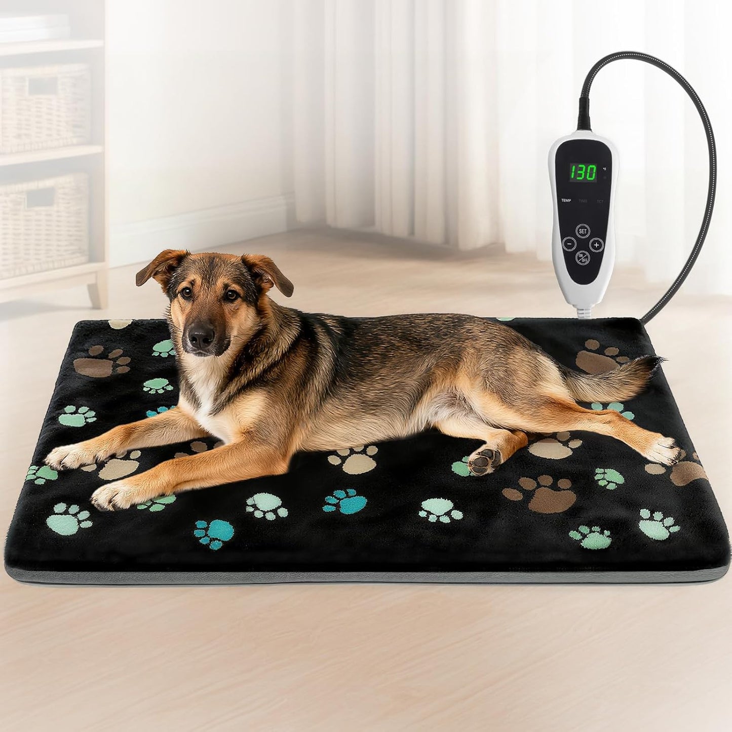 Dog Heating Pad with Smart Thermostat for Large Dogs 32x20in