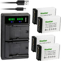 Kastar 4-Pack Battery and USB Dual Charger for Canon EOS Cameras