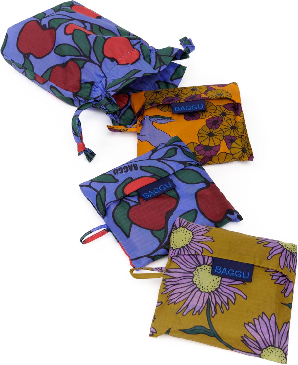 BAGGU Standard Set of 3 Reusable Shopping Bags for Everyday Use