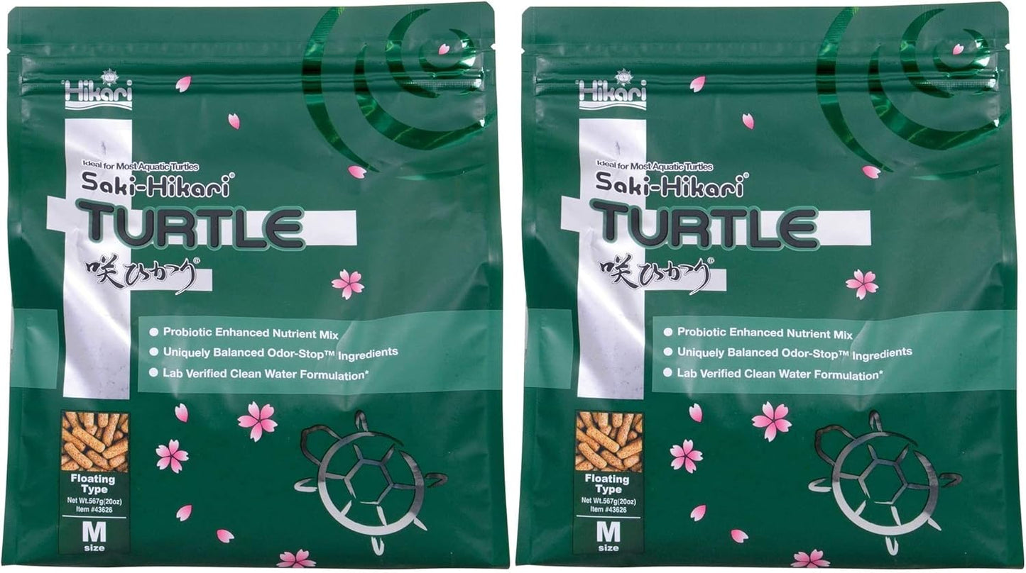 HIKARI Saki Turtle Food 20 oz Pack of 2 for Healthy Turtles