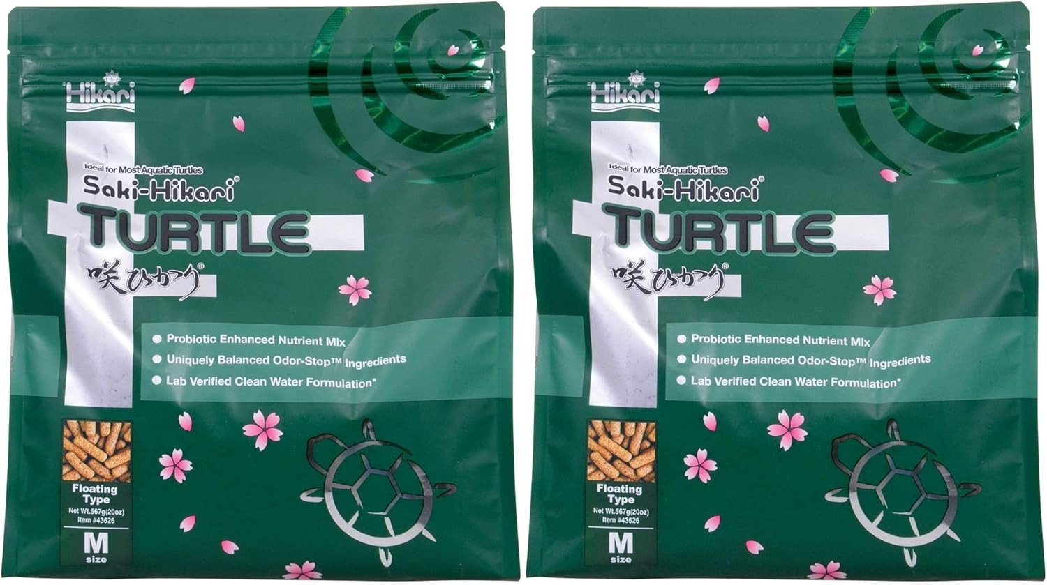 HIKARI Saki Turtle Food 20 oz Pack of 2 for Healthy Turtles