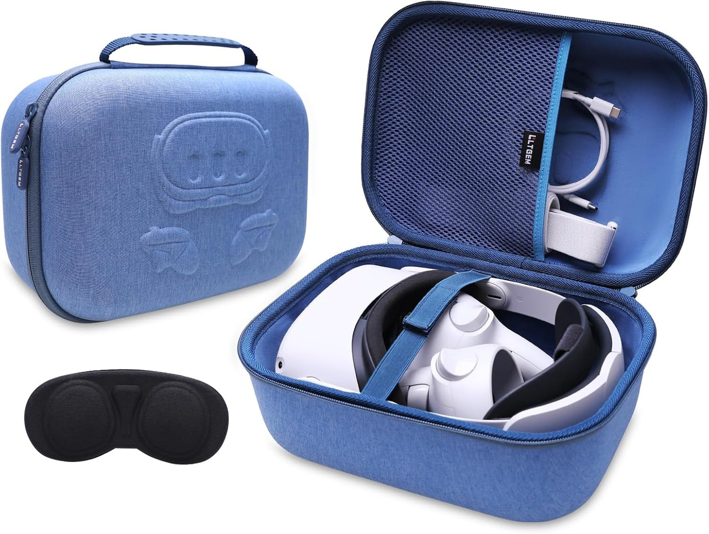 LTGEM VR Case for Meta Quest 3S, Quest 3, Quest 2 & Vision Pro