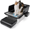 Stainless Steel Litter Box XXL - High Sided Metal Cat Litter Pan
