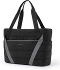BAGSMART Quilted Tote with Yoga Mat Straps