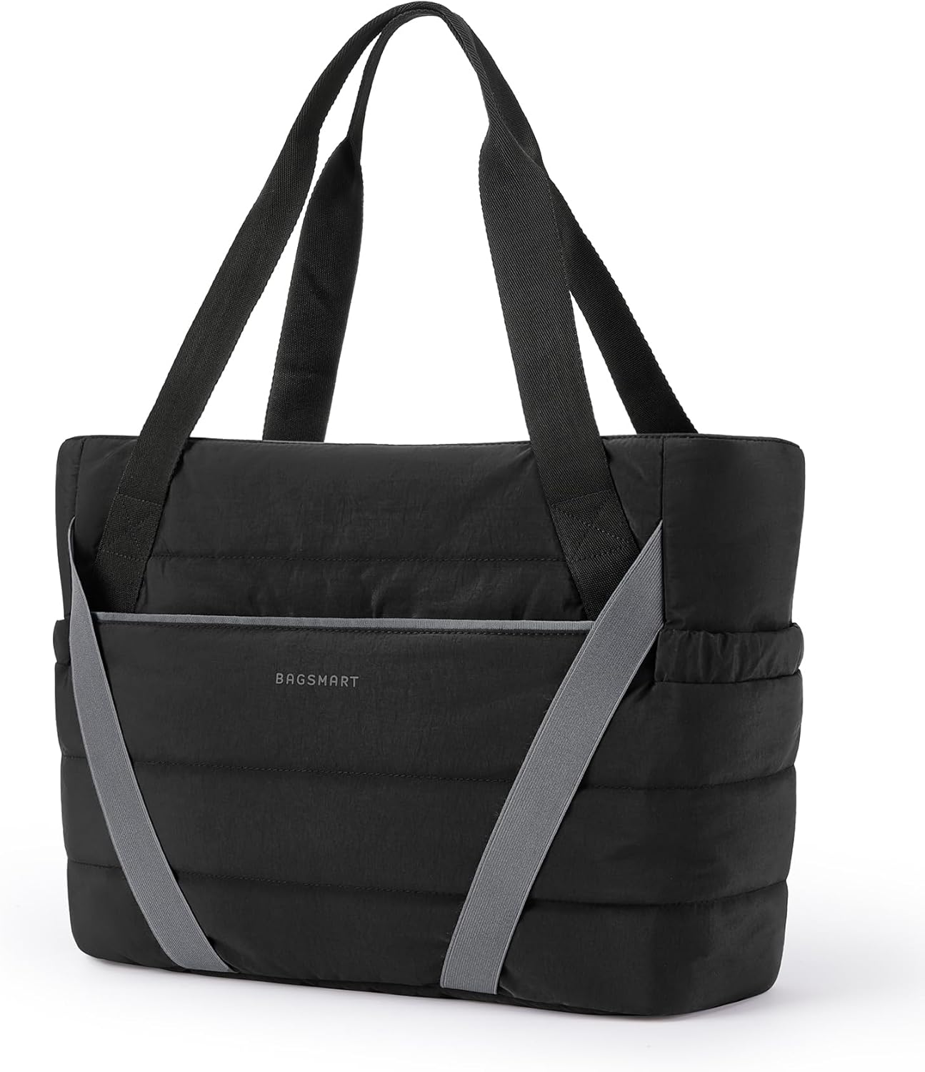 BAGSMART Quilted Tote with Yoga Mat Straps