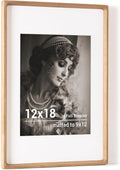 12x18 Poster Frame Oak Wood with HD Tempered Glass - Handcrafted