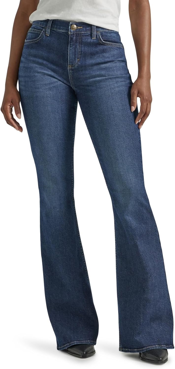 Lee Women's Legendary Mid Rise Flare Jean for Stylish Comfort