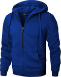 ZITY Men's Heavyweight Zip Up Hoodie for Cold Weather Comfort