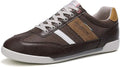 AX BOXING Mens Casual PU Leather Sneakers for Walking - Breathable