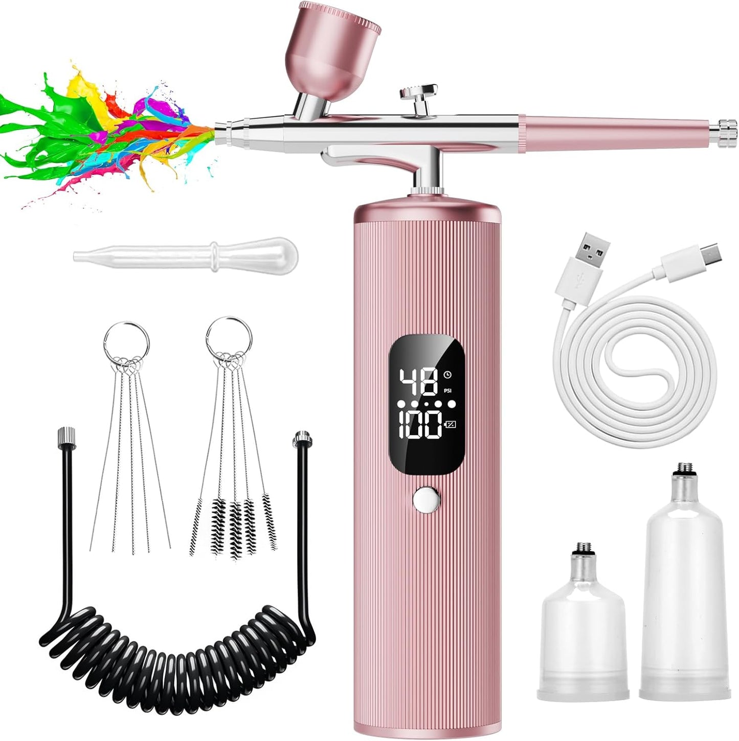 High Pressure Airbrush Kit with Compressor for Art and Makeup
