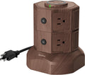 Power Strip Surge Protector Tower with 15W Wireless Charger - Space