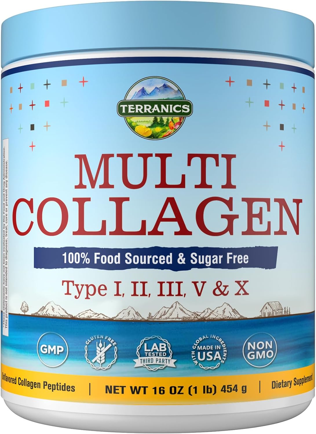 Terranics Multi Collagen Peptides Powder for Optimal Health