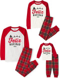 Family Matching Cotton Holiday Pajama Sets - Feliz Navidad 2024