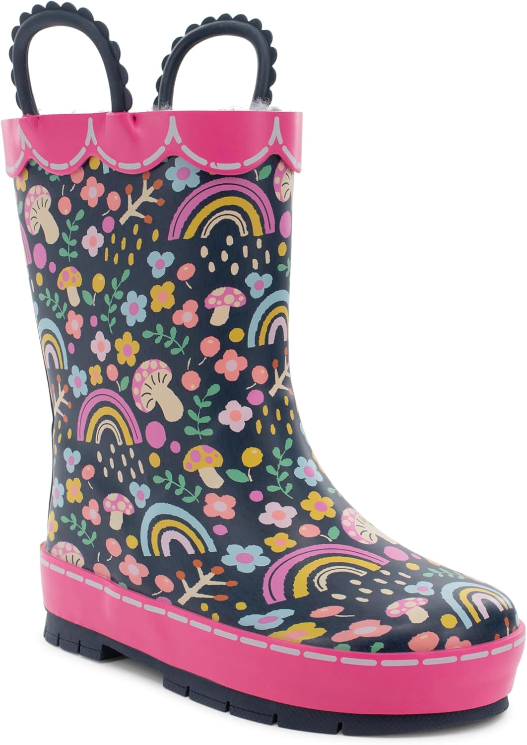 Western Chief Waterproof Rain Boots for Kids with Pull Handles