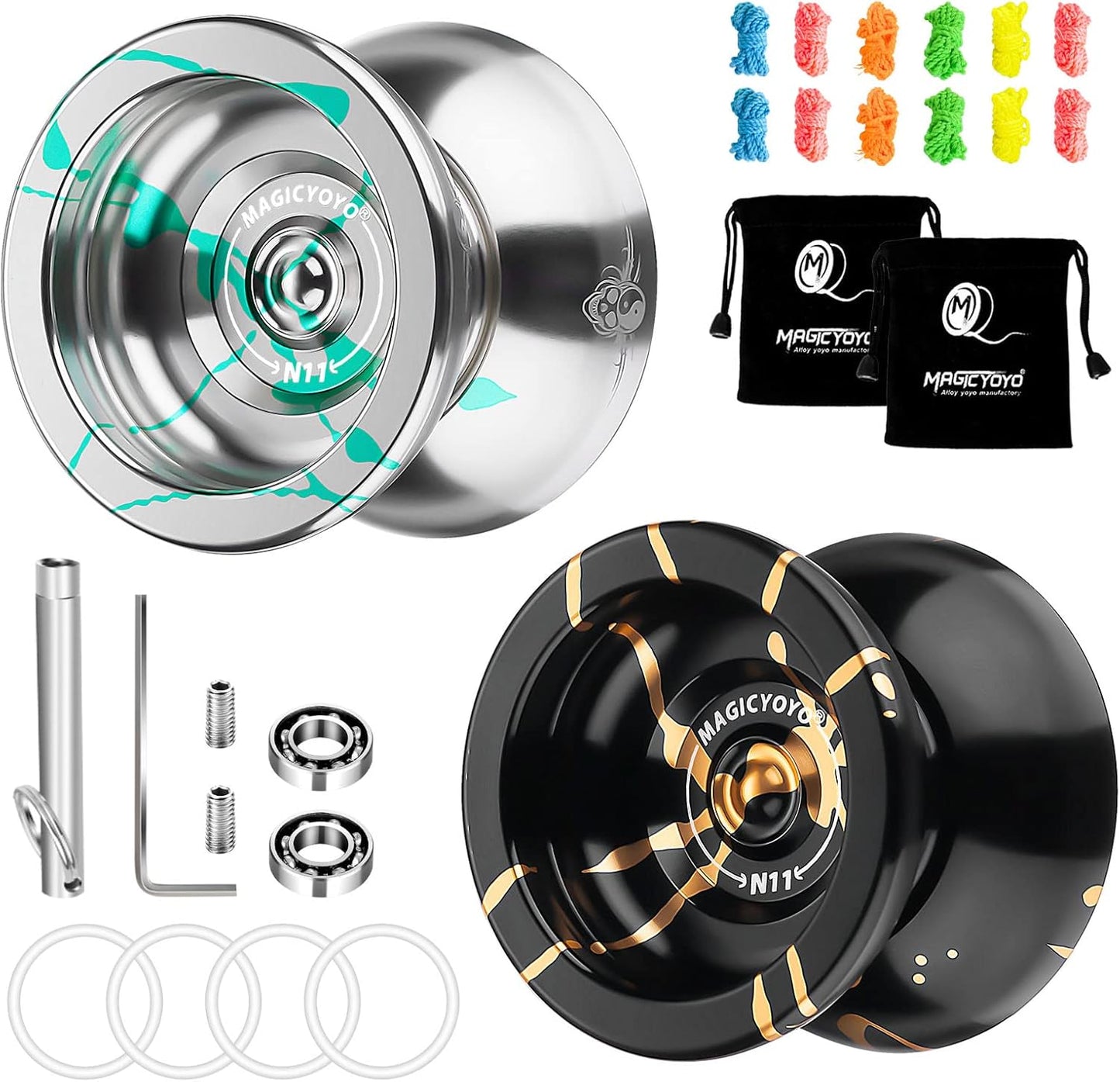 MAGICYOYO N11 Professional Unresponsive Alloy YoYo Ball Set