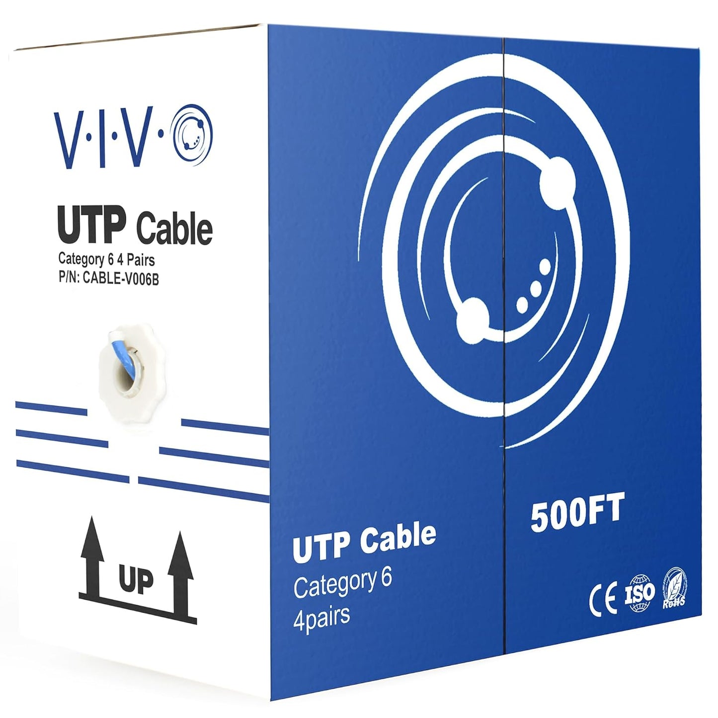 VIVO 500ft Bulk Cat6 Wire for Reliable Ethernet Connections