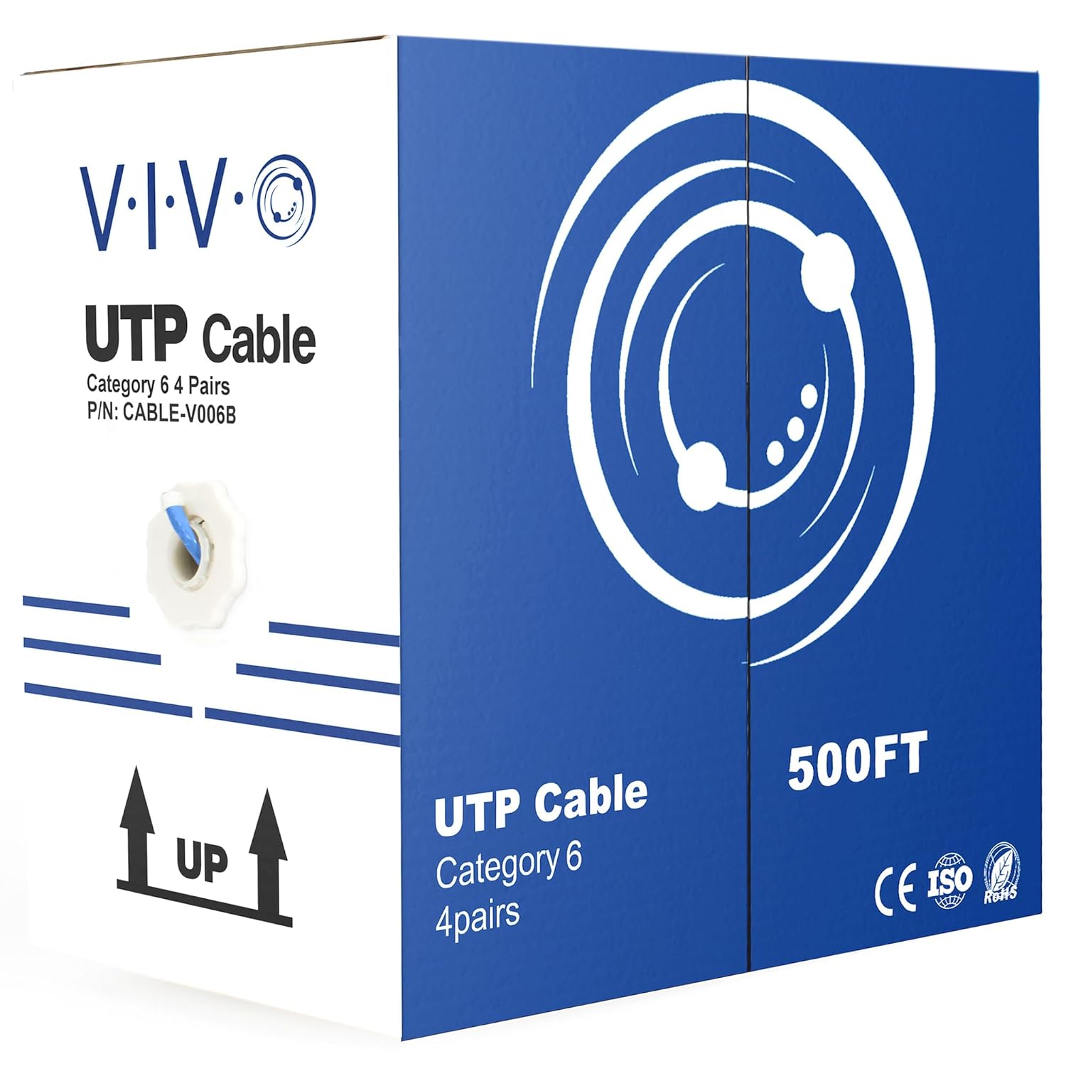 VIVO 500ft Bulk Cat6 Wire for Reliable Ethernet Connections