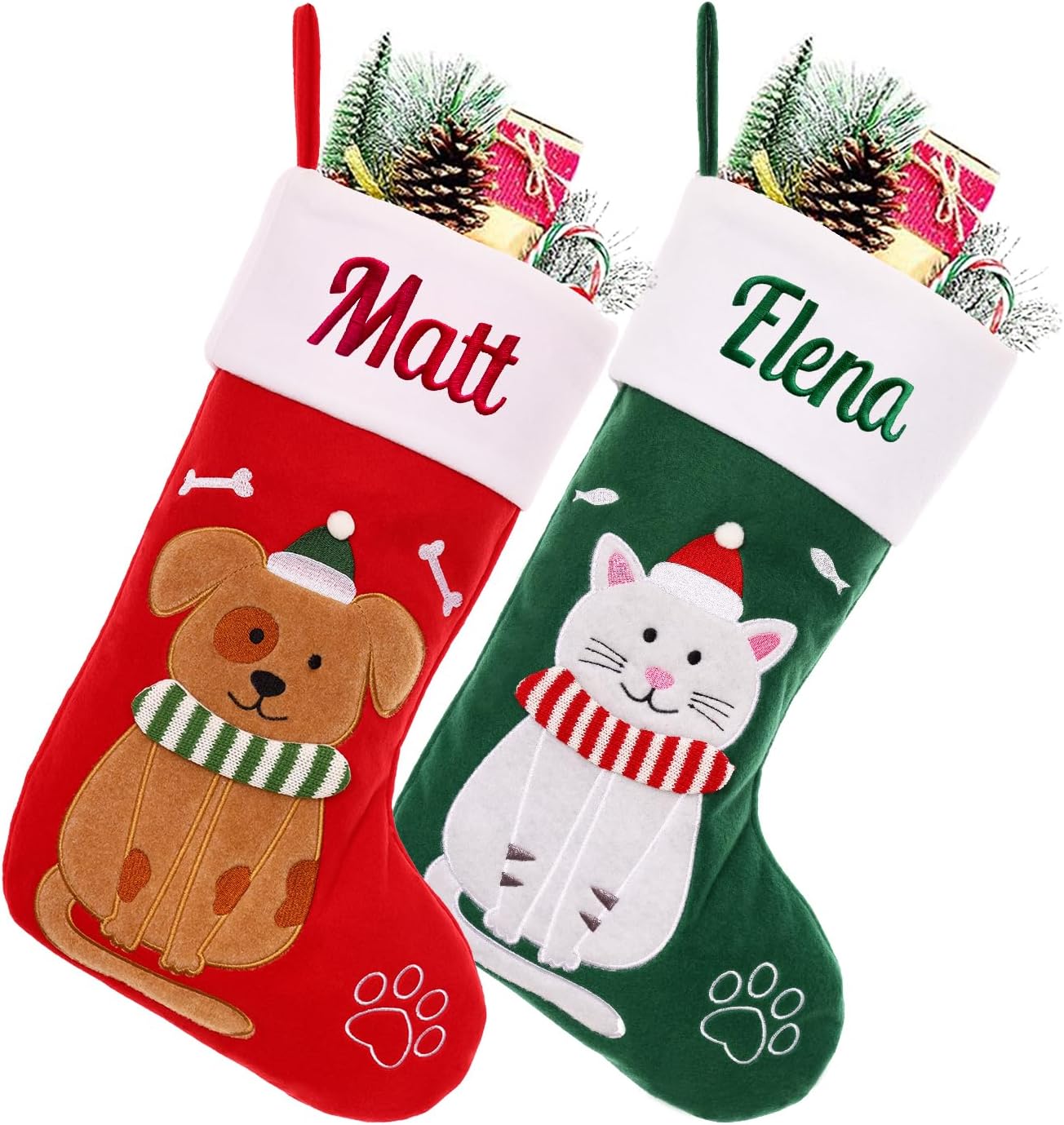 Personalized Christmas Stockings for Dogs and Cats - Custom Decor