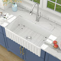 Lordear 33 Inch White Farmhouse Sink for Kitchen Renovation