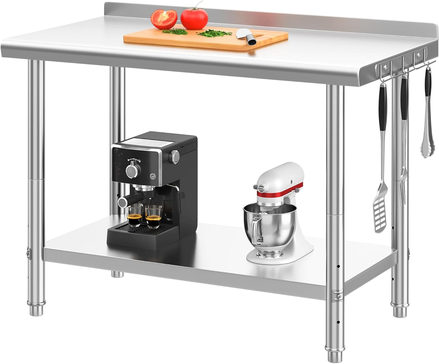 YITAHOME 48in x 24in Stainless Steel Table for Kitchen & Garage