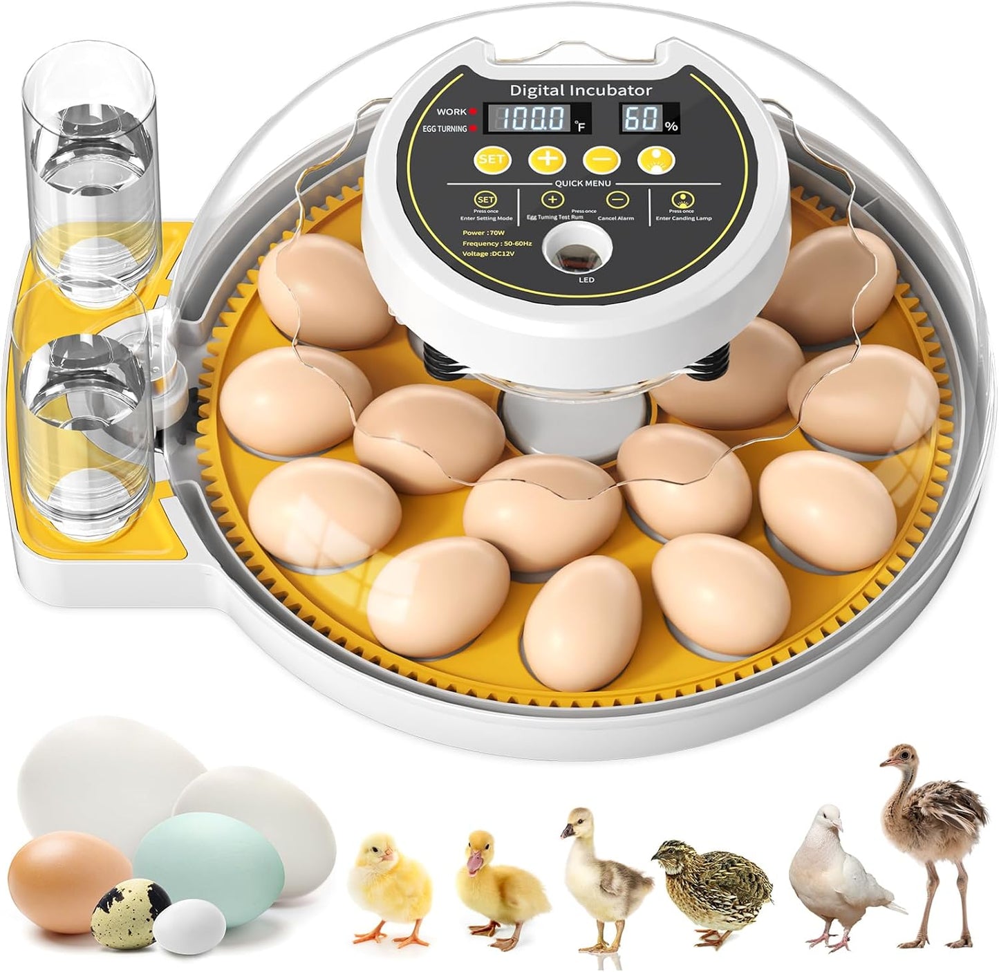 2025 Upgrade 18 Egg Incubator with Automatic Turning and Control