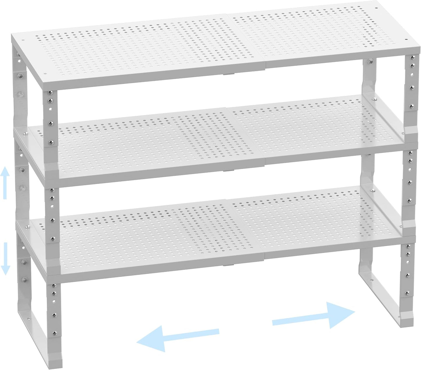 Expandable Adjustable Stackable Kitchen Organizer for Cabinets