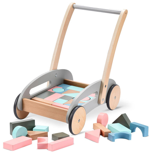 Premium Baby Push Walker with Blocks - CHILDLIKE BEHAVIOR
