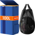 BlissTotes 100L Bamboo Laundry Hamper with Lid - Breathable, Portable