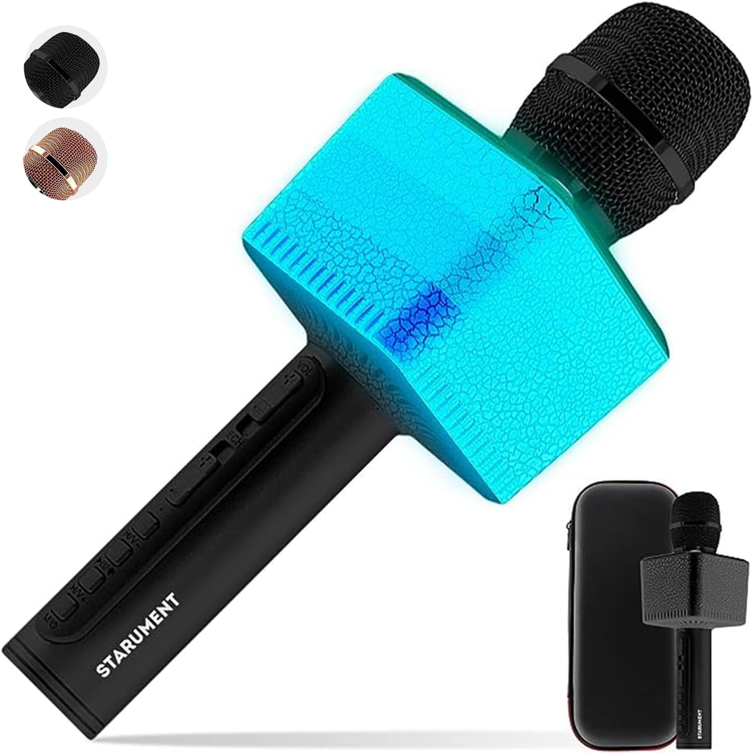 Portable 3-in-1 Bluetooth Karaoke Mic with LED - Kids' Favorite!