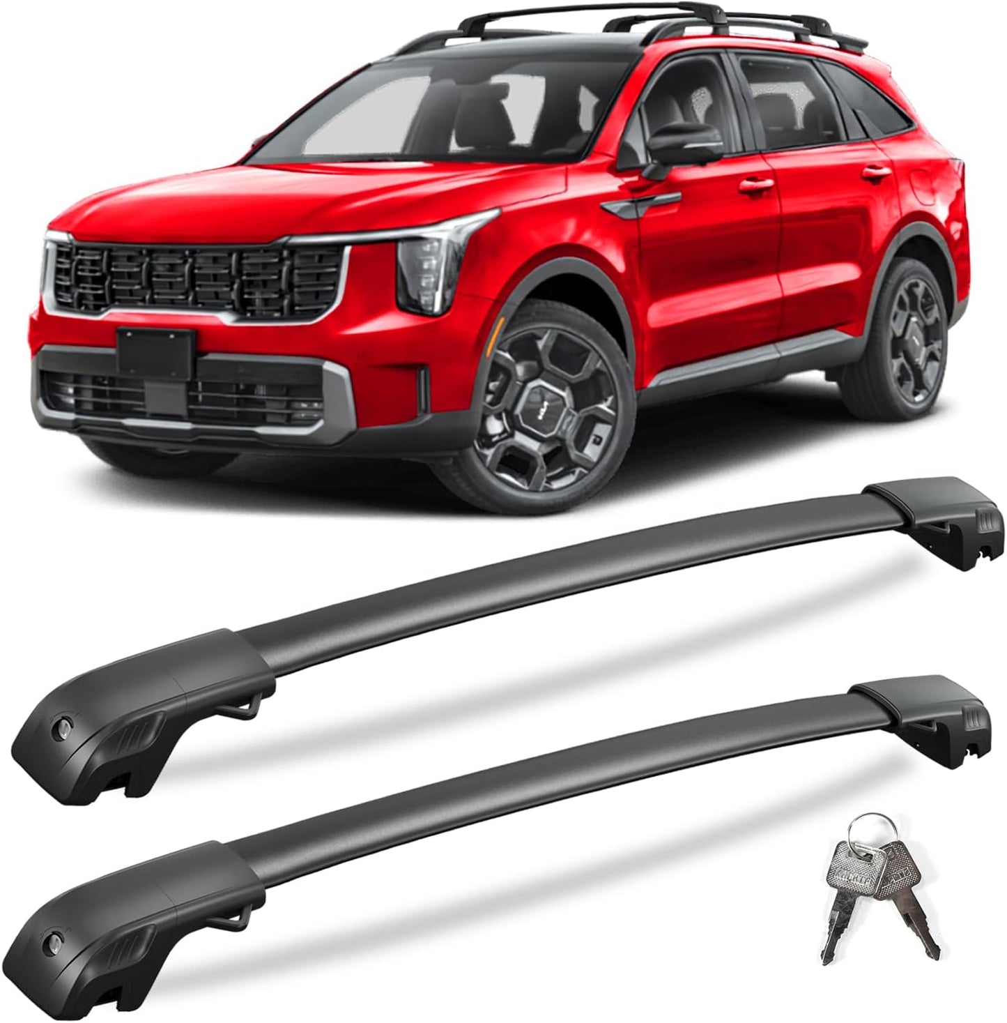 KINGGERI Lockable Roof Rack Cross Bars for Kia Sorento 2021-2025