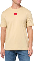 HUGO Men's Logo T-Shirt with Ribbed Crew Neck for Casual Style
