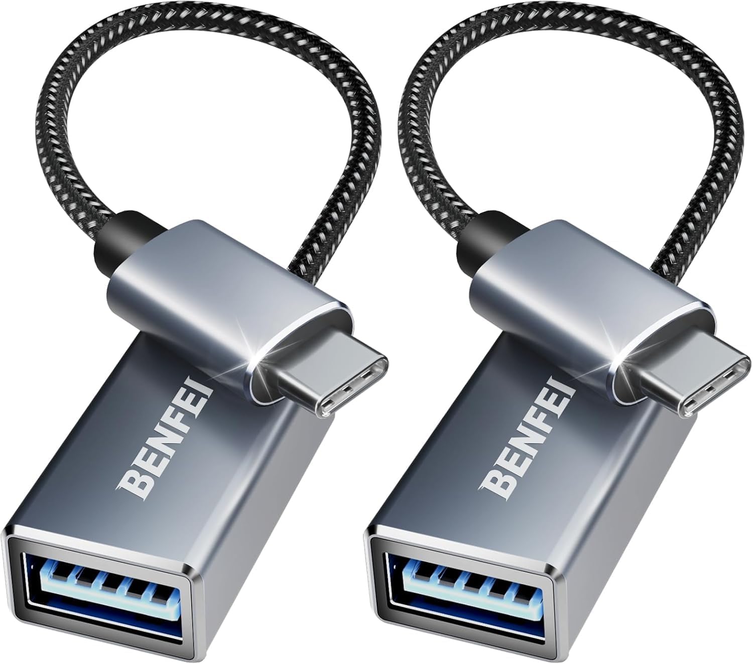 Fast Data Transfer: BENFEI USB C to USB 3.0 Adapter 2-Pack