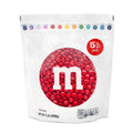 M&MS WORLD Red Milk Chocolate Candy 5lb Resealable Pack - Party Ready