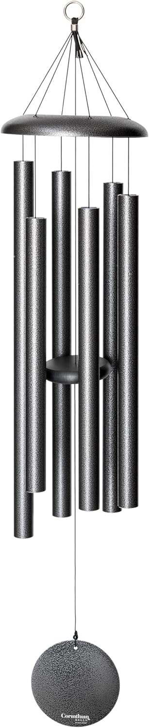 Corinthian Bells 44 inch Silver Vein Wind Chime for Outdoor Decor