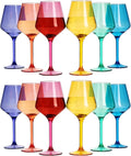 European Style Plastic Crystal Stemmed Wine Glasses Set of 12