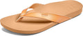 Cushion Court Flip Flops for Women - Plush Vegan Leather Footbed