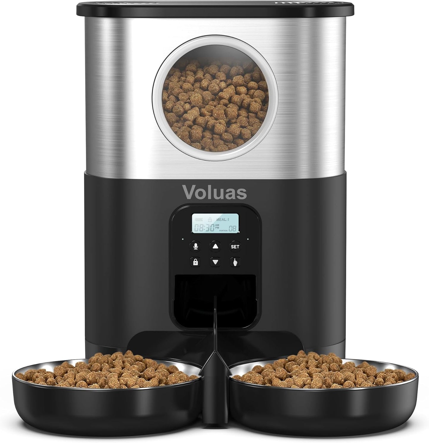 Automatic Cat Feeders for Two Cats with Voice Reminder Function