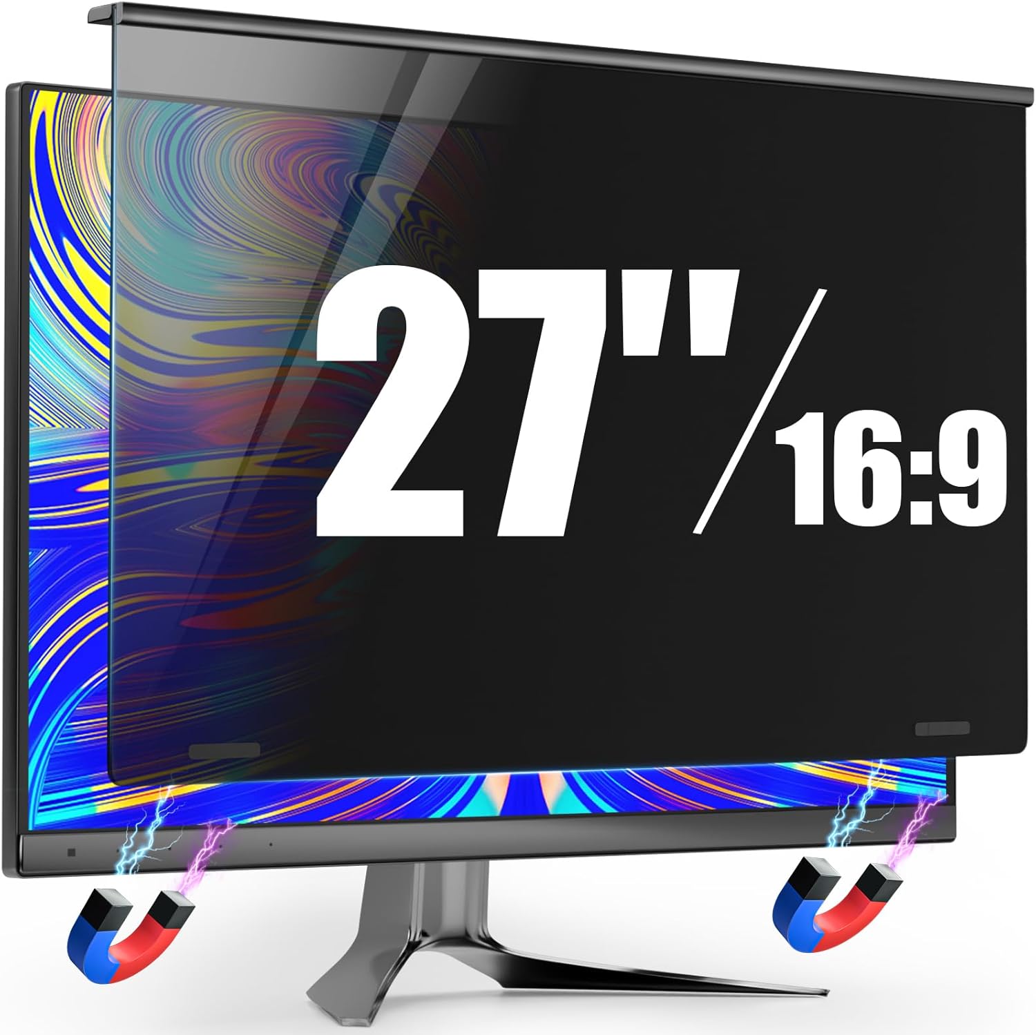 Magnetic Privacy Screen for 27 Inch Monitors - Eye Protection