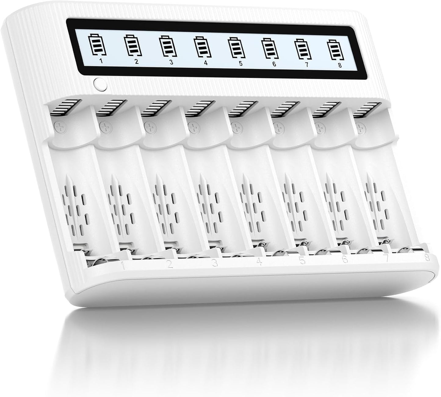 EBL 8 Slot Battery Charger with LCD Screen