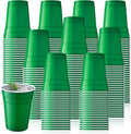 Plastic Disposable Cups 200 Count 18 oz Green - Party Pack