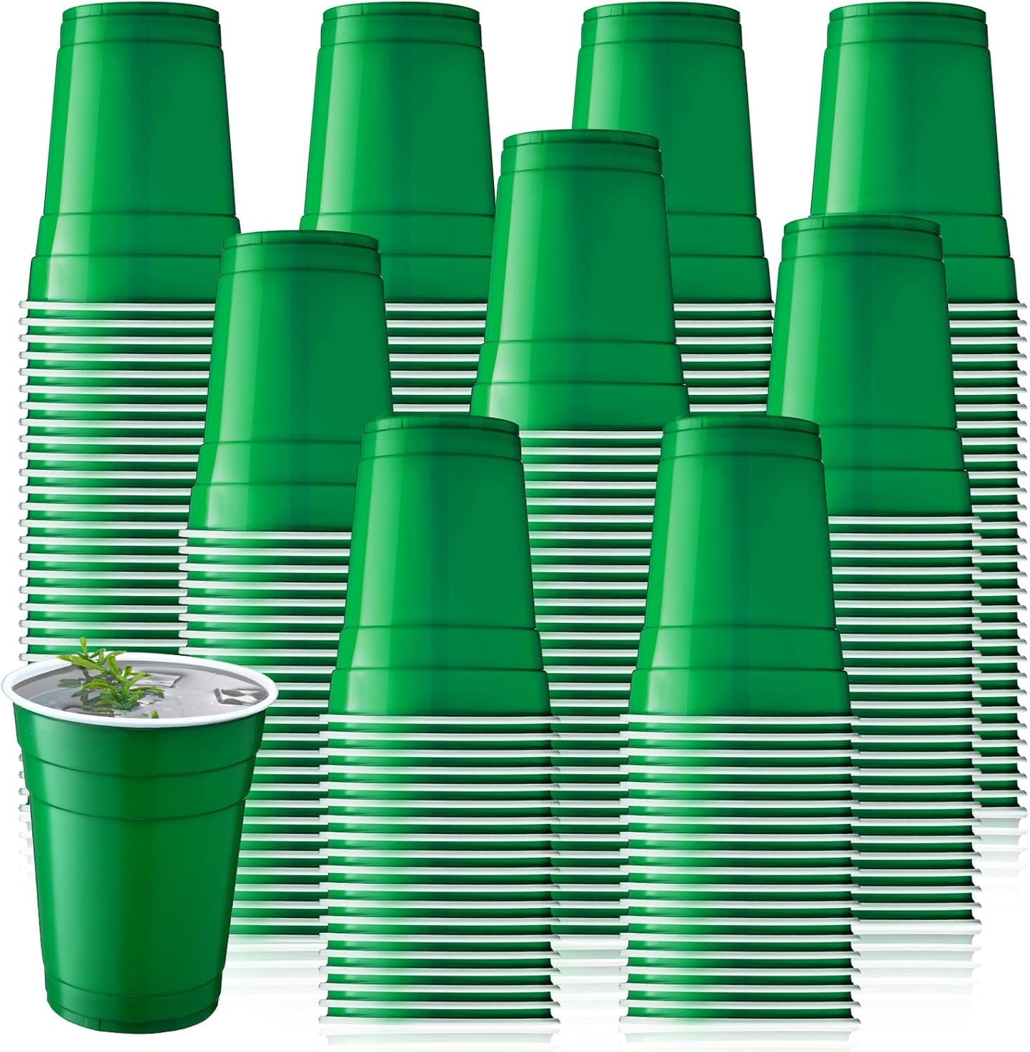 Heavy Duty 18 Ounce Plastic Disposable Cups for Parties and Events