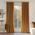 Topfinel Room Darkening Velvet Curtains 96 in - Luxurious Blackout