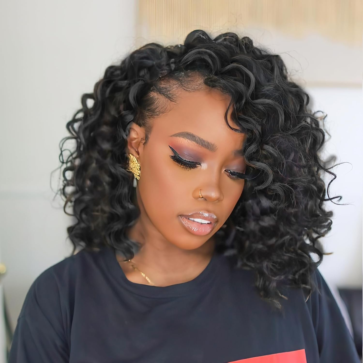 Toyotress Ocean Wave Crochet Hair - 12 Inch Natural Black Braids