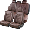 Coverado Car Seat Covers Full Set - Luxury Waterproof Leather Fit