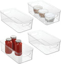 iDesign Plastic Pantry Bin Set of 4 - Clear Organizer Bins for Pantry